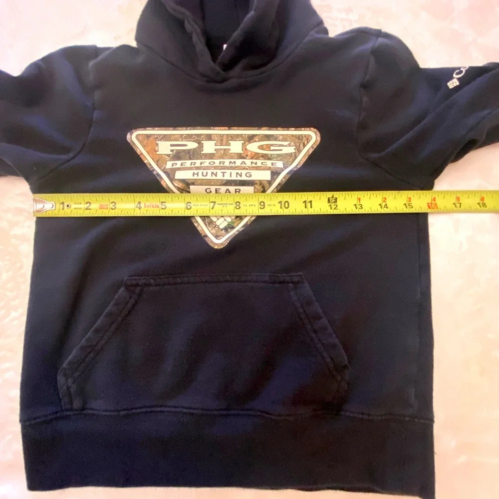 Columbia Kids Boys Size S‎ 7/8 Black PHG Performance Hunting Gear Hoodie
